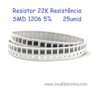Resistor 22K Resistência SMD 1206 5% 25unid