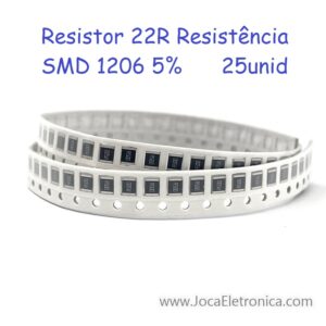 Resistor 22R Resistência SMD 1206 5% 25unid