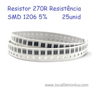 Resistor 270R Resistência SMD 1206 5% 25unid