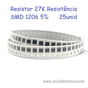 Resistor 27K Resistência SMD 1206 5% 25unid