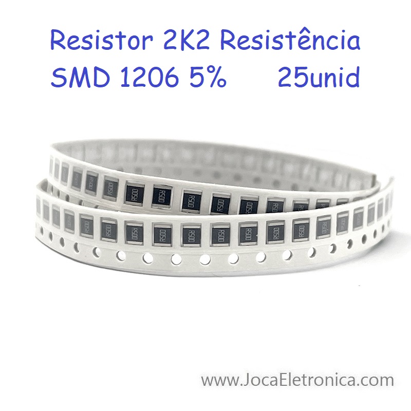 Resistor 2K2 SMD 1206 5% 25unid