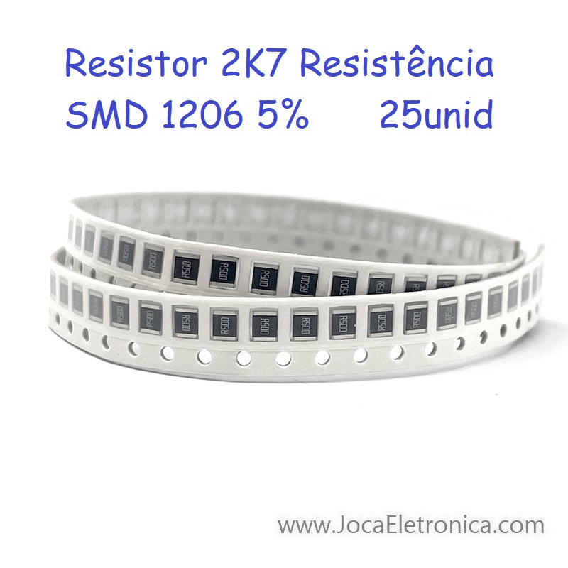 Resistor 2K7 SMD 1206 5% 25unid