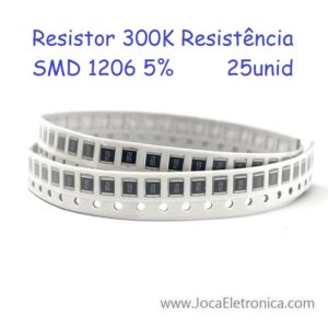 Resistor 300K Resistência SMD 1206 5% 25unid