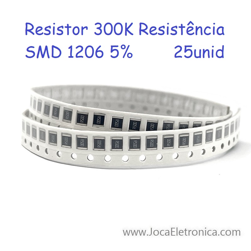 Resistor 300K SMD 1206 5% 25unid