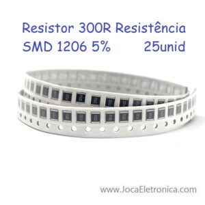 Resistor 300R Resistência SMD 1206 5% 25unid