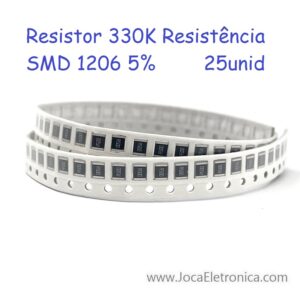 Resistor 330K Resistência SMD 1206 5% 25unid