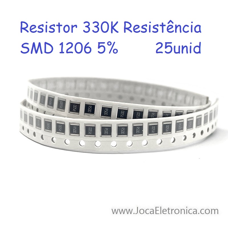 Resistor 330K SMD 1206 5% 25unid