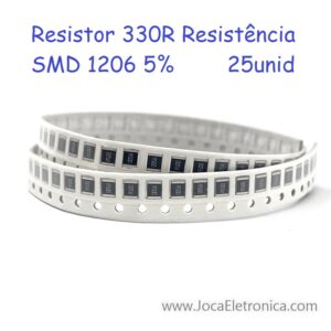 Resistor 330R Resistência SMD 1206 5% 25unid