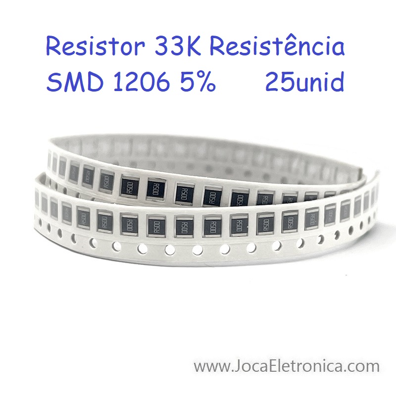 Resistor 33K SMD 1206 5% 25unid