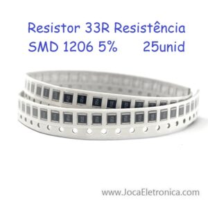 Resistor 33R Resistência SMD 1206 5% 25unid