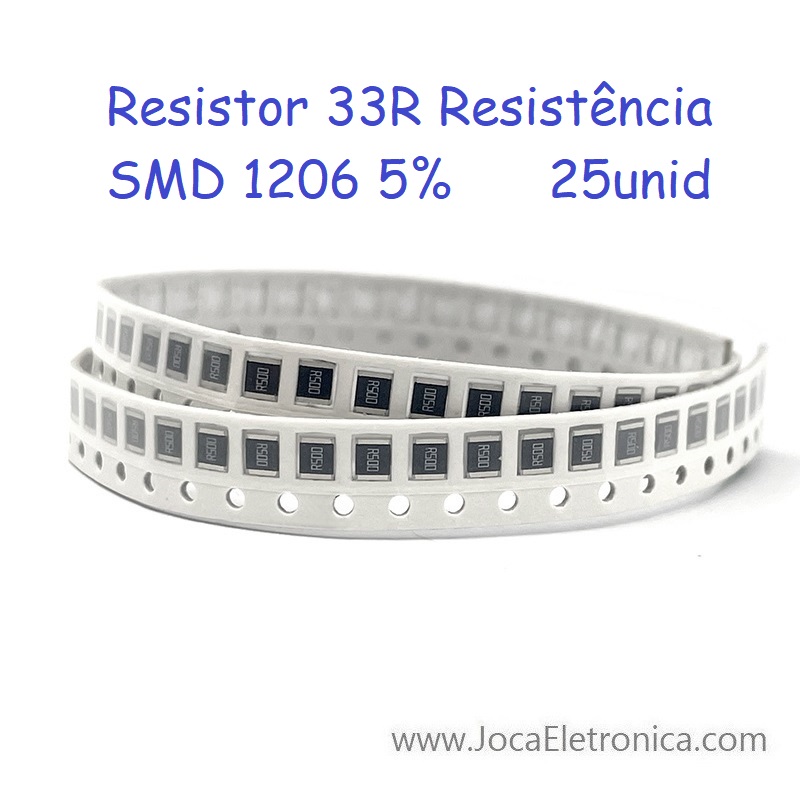 Resistor 33R SMD 1206 5% 25unid