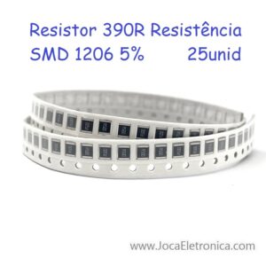 Resistor 390R Resistência SMD 1206 5% 25unid