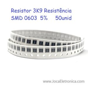 Resistor 3K9 Resistência SMD 0603 5% 50unid