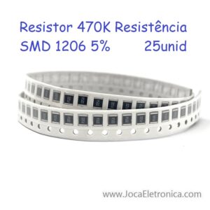 Resistor 470K Resistência SMD 1206 5% 25unid