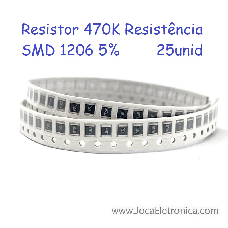 Resistor 470K SMD 1206 5% 25unid