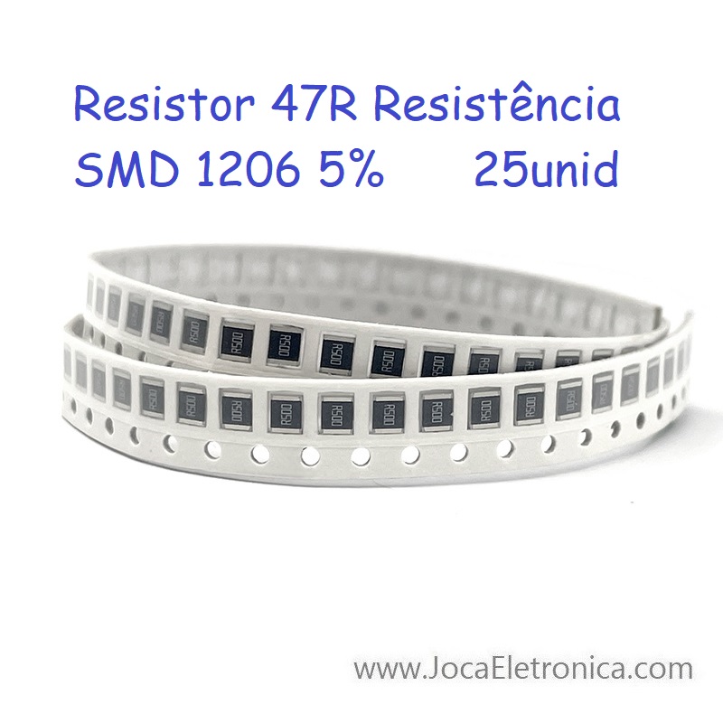Resistor 47R SMD 1206 5% 25unid