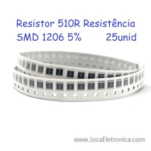 Resistor 510R Resistência SMD 1206 5% 25unid