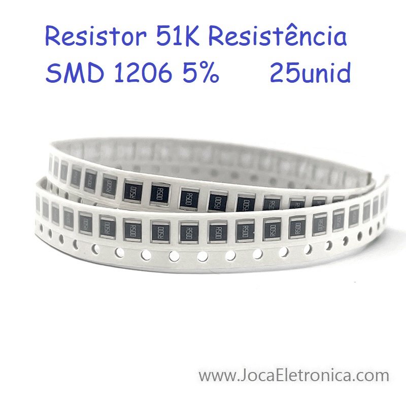 Resistor 51K SMD 1206 5% 25unid