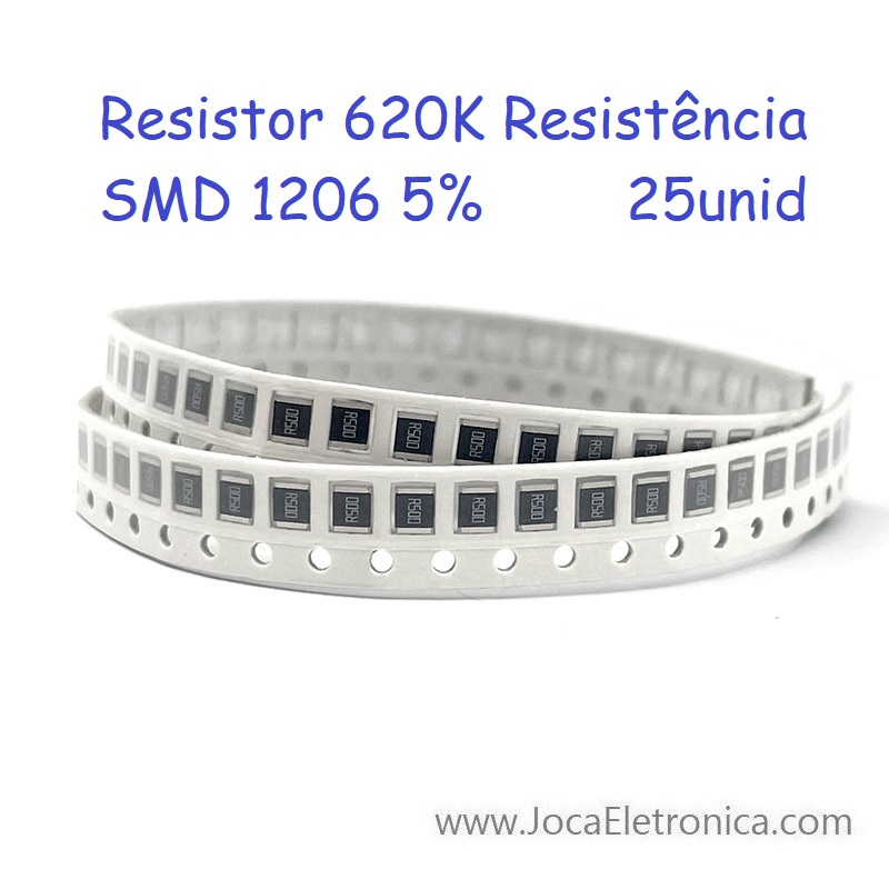 Resistor 620K SMD 1206 5% 25unid