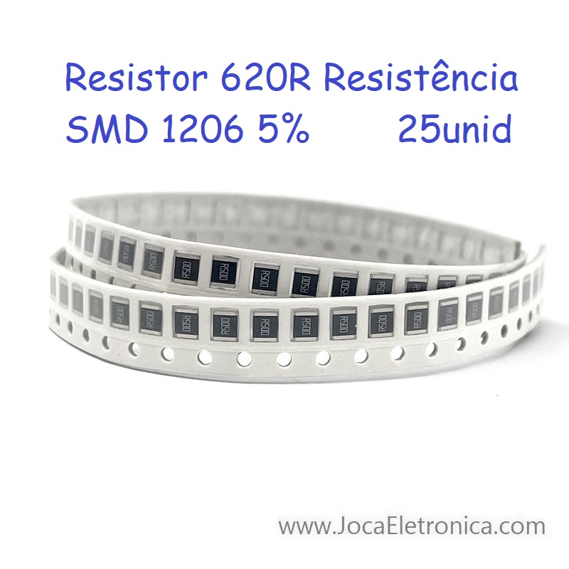 Resistor 620R SMD 1206 5% 25unid