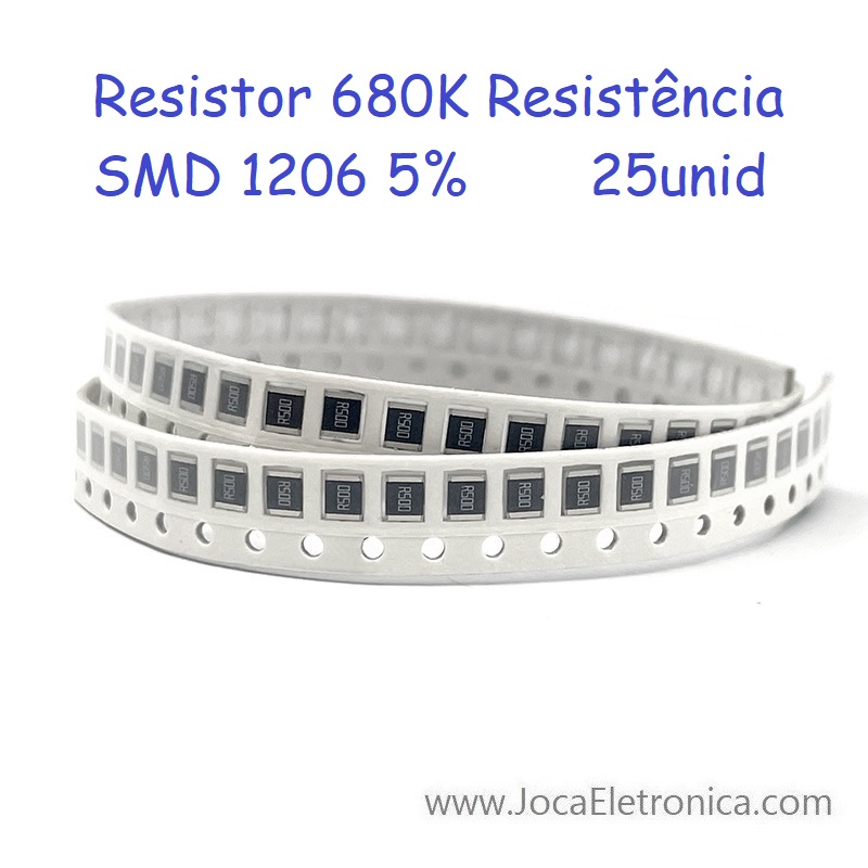 Resistor 680K SMD 1206 5% 25unid