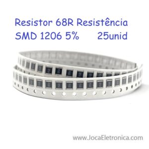 Resistor 68R Resistência SMD 1206 5% 25unid