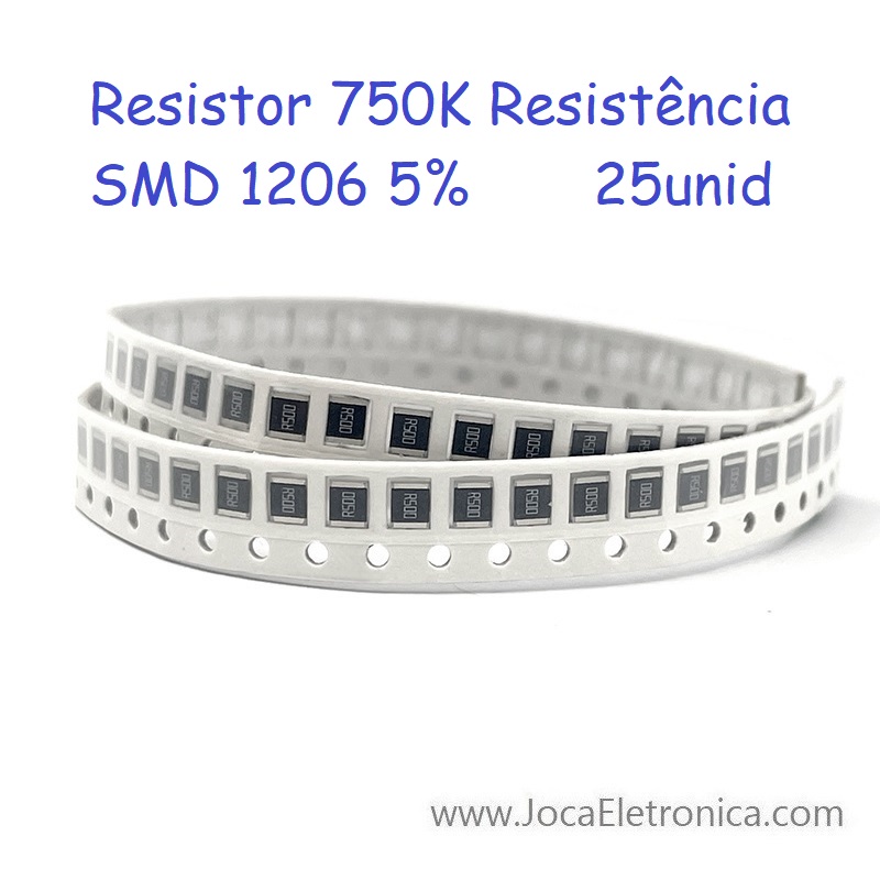 Resistor 750K SMD 1206 5% 25unid
