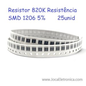 Resistor 820K Resistência SMD 1206 5% 25unid