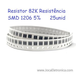 Resistor 82K Resistência SMD 1206 5% 25unid