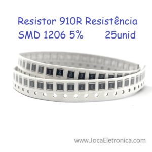 Resistor 910R Resistência SMD 1206 5% 25unid