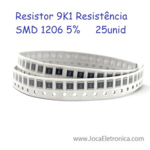 Resistor 9K1 Resistência SMD 1206 5% 25unid