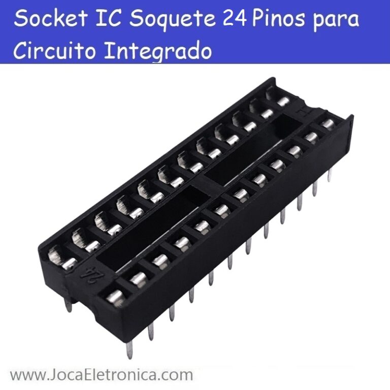 Socket IC Suporte 24 Pinos para Circuito Integrado - JocaEletronica