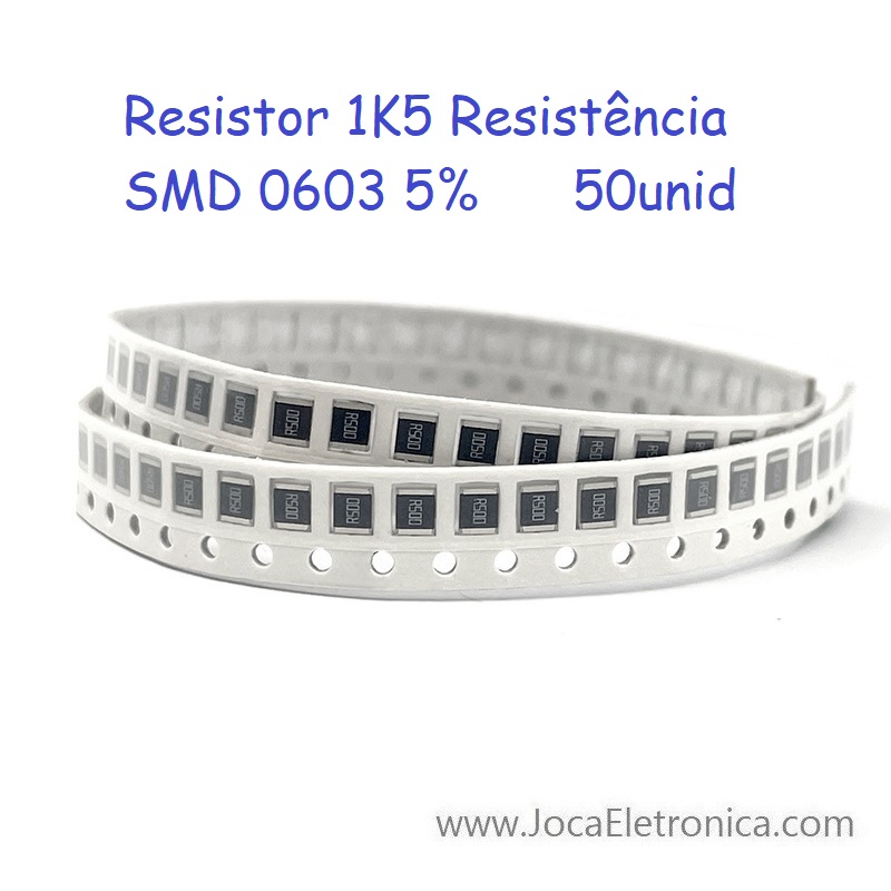 Resistor 1K5 SMD 0603 50unid