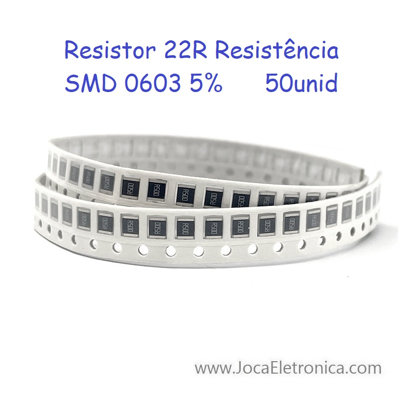 Resistor 22R SMD 0603 50unid