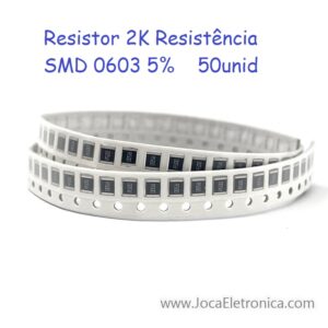 Resistor 2K Resistência SMD 0603 5% 50unid