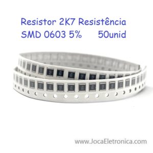 Resistor 2K7 Resistência SMD 0603 5% 50unid