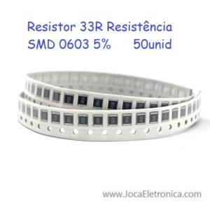 Resistor 33R Resistência SMD 0603 5% 50unid