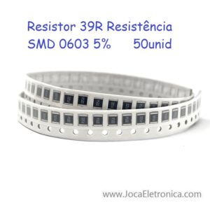 Resistor 39R Resistência SMD 0603 5% 50unid