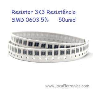 Resistor 3K3 Resistência SMD 0603 5% 50unid