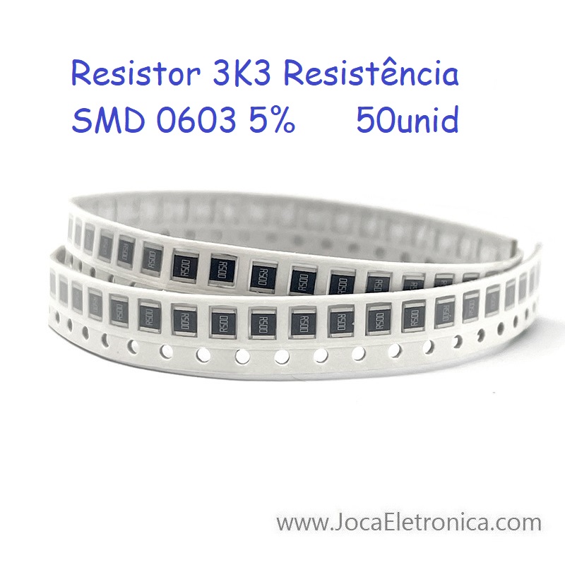 Resistor 3K3 SMD 0603 50unid