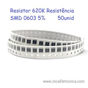 Resistor 620K Resistência SMD 0603 5% 50unid