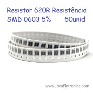 Resistor 620R Resistência SMD 0603 5% 50unid