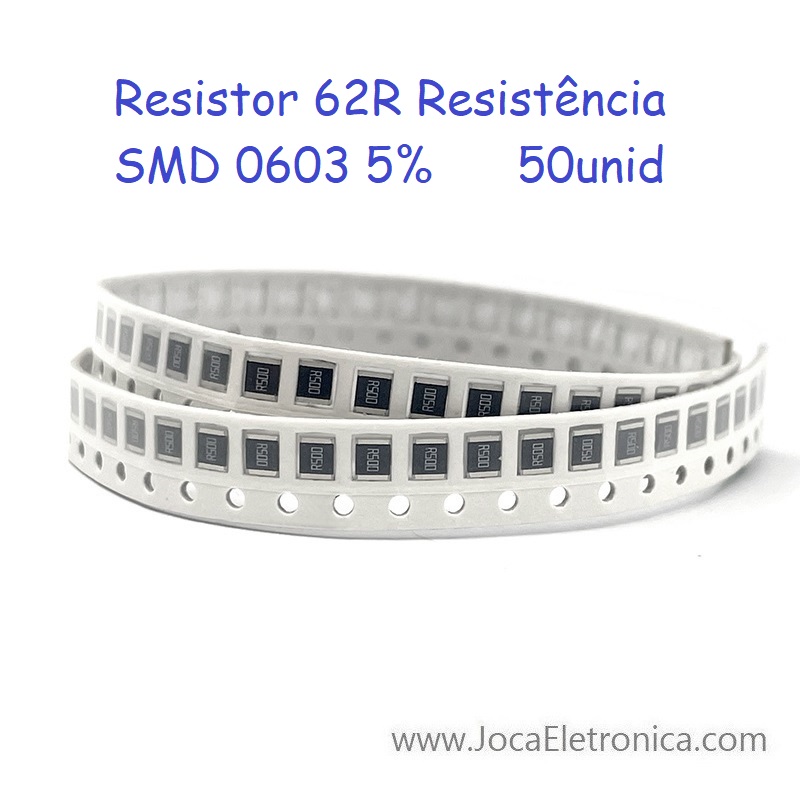 Resistor 62R SMD 0603 50unid