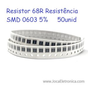 Resistor 68R Resistência SMD 0603 5% 50unid