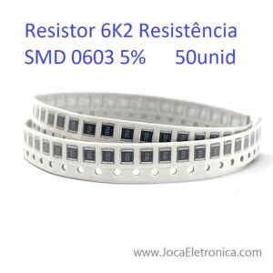 Resistor 6K2 Resistência SMD 0603 5% 50unid