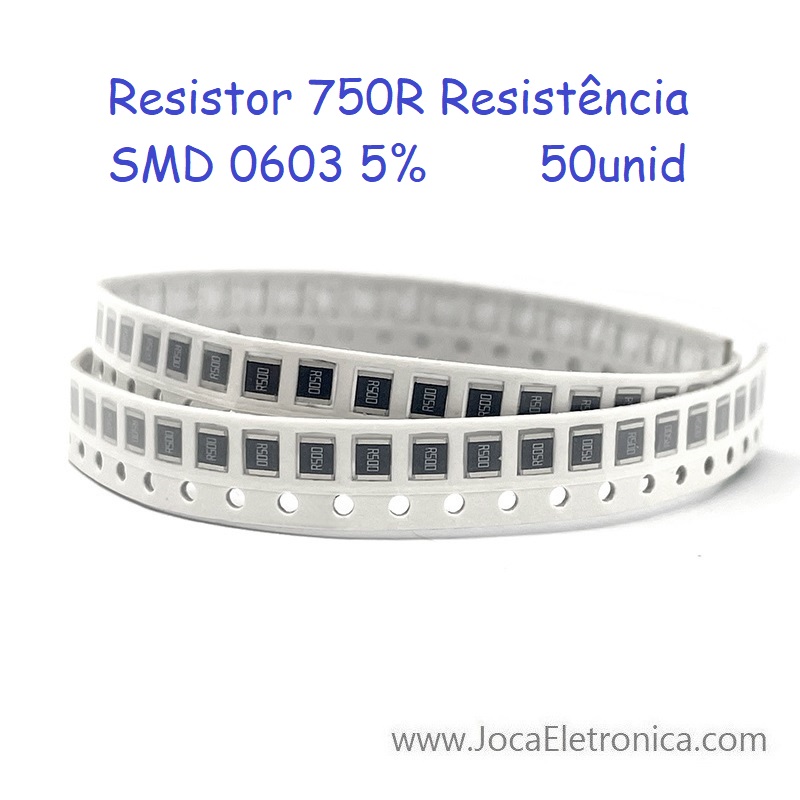 Resistor 750R SMD 0603 50unid