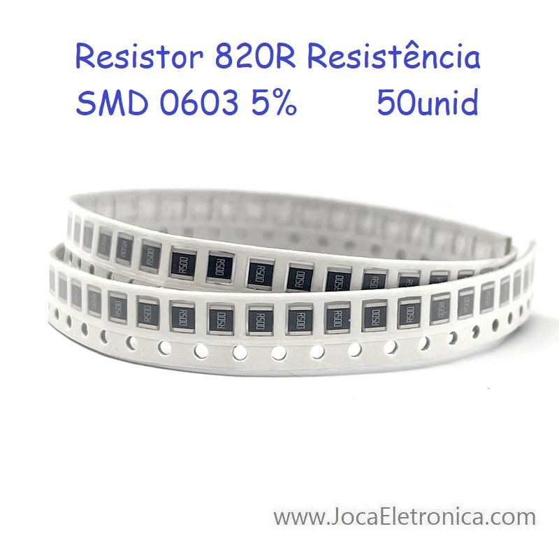 Resistor 820R SMD 0603 50unid