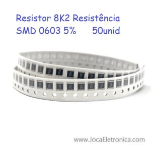 Resistor 8K2 Resistência SMD 0603 5% 50unid