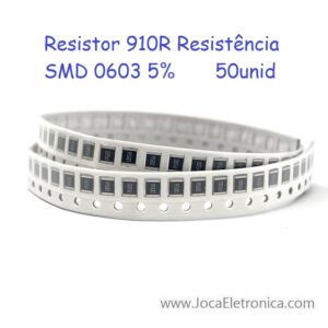 Resistor 910R Resistência SMD 0603 5% 50unid