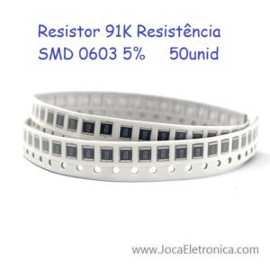 Resistor 91K Resistência SMD 0603 5% 50unid
